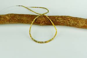 Cadena de cuentas facetadas de diamante amarillo de 2-3 mm, cuentas de diamante amarillo natural, cadena de 15 pulgadas - Product Image 4