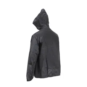 fashion rubber raincoat black