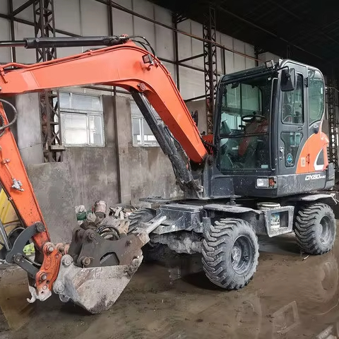 DX60W 5.5Ton мини колесный экскаватор | Идеально подходит для копания, траншекопания и обработки материалов