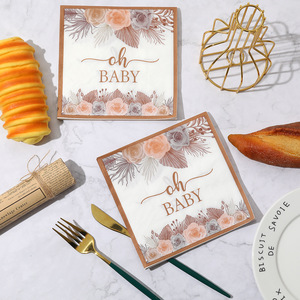 Vajilla con estampado de letras de dibujos animados, estilo festivo para parejas, estilo de fiesta, nuevo diseño para restaurantes, toallas de papel desechables al por mayor - Product Image 1