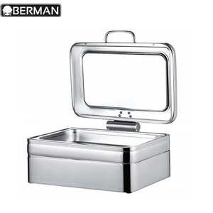 Yiwu Ustensiles de cuisine Usine Chaud et Froid Plat de Chafing Ustensiles de service Plat à <span class=keywords><strong>Shaffing</strong></span> Doré Guangdong Chauffe-plats Buffet Serveur - Product Image 1
