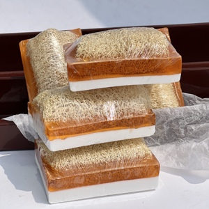 Barre de <span class=keywords><strong>savon</strong></span> luffa <span class=keywords><strong>exfoliant</strong></span> naturel OEM <span class=keywords><strong>Savon</strong></span> au <span class=keywords><strong>lait</strong></span> de chèvre miel hydratant Barre de bain artisanale <span class=keywords><strong>Savon</strong></span> luffa - Product Image 3
