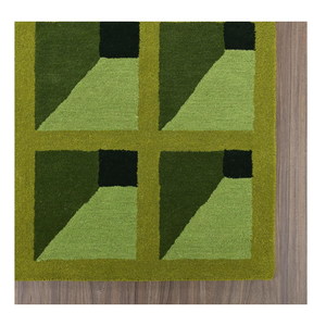 Tapis floral de style gustavien 100% laine personnalisable ton vert luxuriant doux épais tufté à la main pour la décoration de sol de la maison tapis de jardin - Product Image 3