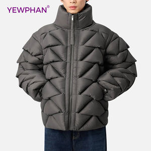 เสื้อแจ็คเก็ตพัฟเฟอร์แบบถัก สตรีทแวร์ แบรนด์พรีเมียมสำหรับผู้ชาย  บุด้วยขนเป็ด  ปรับแต่งโลโก้ได้  ความหนาแน่น 750 ฟิลพาวเวอร์ - Product Image 1