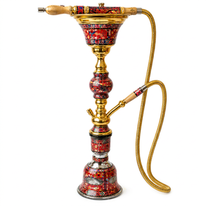 Luxury Kora Mother Pearl Hookahs Gold Stainless Steel - Product Image 1