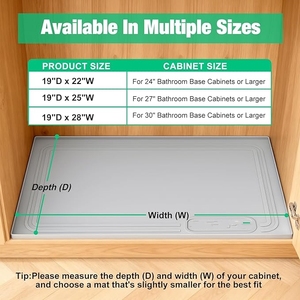 Under Sink Mat Waterproof Silicone Under Sink Mats for Kitchen, Anti-Leak <strong>Shelf</strong> <strong>Liner</strong> &amp; Cabinet Protector with Raised Edge - Product Image 2