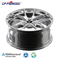Jantes de voiture personnalisées forgées CF, nouveau design concave profond, monobloc à rayons multiples, 20x10.0 20x11.0, chromées, légères