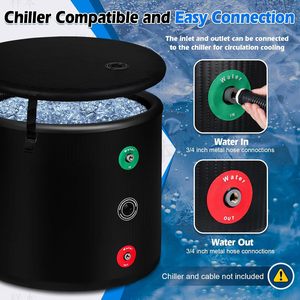 Baignoire <span class=keywords><strong>de</strong></span> glace gonflable en PVC, portable, pour bain froid, utilisable en extérieur, pour 1 personne, capacité <span class=keywords><strong>de</strong></span> 100 à 150 gallons - Product Image 4