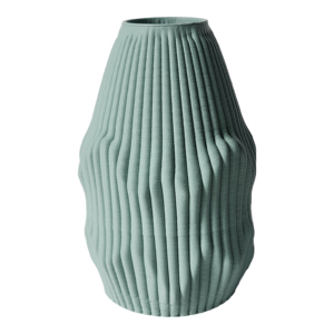 Vaso in Ceramica Alto e Scanalato, Vaso Moderno Scultoreo Verticale per Fiori, Decorazione per Soggiorno e Casa - Product Image 2