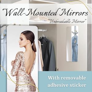 Factory Wholesale <b>Rectangle</b> Acrylic Unbreakable Self-adhesive Soft <b>Mirror</b> LED Lights Modern Design Custom Size Waterproof <b>Mirror</b> - Product Image 2