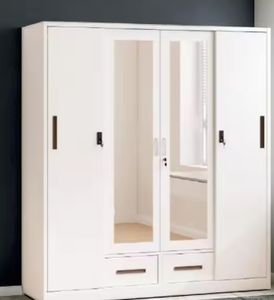 Armoire de chambre à coucher sur mesure, armoire moderne en bois, armoires de chambre, miroir, prêt à assembler - Product Image 6