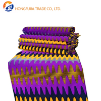 Kain Organza Ankara Cetak Batik Afrika Lilin Asli Gaya Populer Baru 2026, Tenun Sisir, Berat Sedang