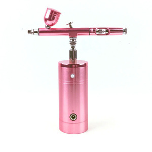 Outil de maquillage aérographe à alimentation par gravité, double action, vitesse réglable, pompe de pulvérisation portable rechargeable par USB, or rose - Product Image 3