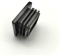 Capuchon d'extrémité carré en plastique LDPE 50x50 2x2 pouces pour tube en acier dans les raccords de tuyauterie