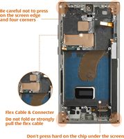 Untuk Samsung Galaxy S23 Ultra 5G S918 6.78" OLED LCD Frame Layar LCD Pengganti Sentuh