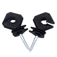 Isolator Tiang Kayu Plastik HDPE Sekrup Persegi, Isolator Pagar Listrik Tiang T untuk Tiang Logam Baja, Tahan UV