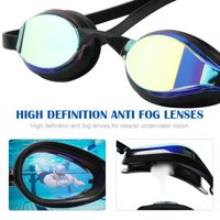 Nouveauté - Lunettes de natation avec verres incurvés anti-buée et protection UV, conçues pour une vision large, couleurs personnalisées