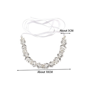 Diadèmes de mariée élégants et frais, tissés à la main, avec des <span class=keywords><strong>fleurs</strong></span> en strass, des perles et des couronnes en métal, pour le maquillage, les spectacles sur scène, les mariages - Product Image 5