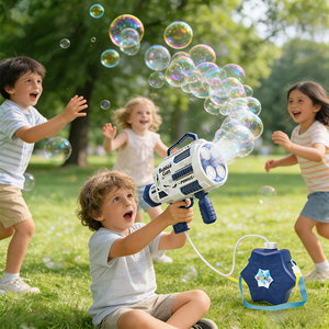 Pistola de Burbujas Eléctrica de Mano, de Plástico, con Múltiples Orificios, para Niños, Fiestas al Aire Libre, Juguetes de Burbujas - Product Image 2