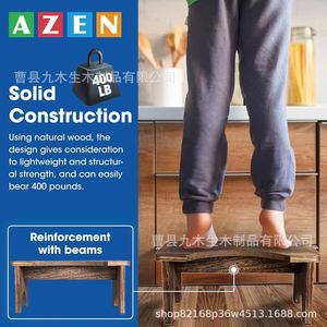 Dejia Solid Wood Toilet Stool Natural Color Bamboo <b>Foldable</b> Bathroom <b>Footstool</b> For Adults And Kids - Product Image 1