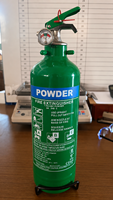 Extincteur à poudre sèche ABC mural en acier au carbone vert personnalisable de 6 kg, certifié ISO 7165 de 4,5 kg, garantie de 12 mois