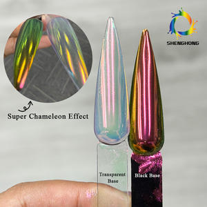 SH <span class=keywords><strong>Rose</strong></span> Arc-En-Ciel Aurora Manucure Miroir Poudre Caméléon Bonbons Glitter Nail Slice Spangle Flash Chrome Sirène Pigment pour Ongles - Product Image 4