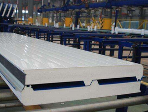 Panneau sandwich en acier isolé moderne en polyuréthane pour hôpital et atelier, toiture de maison préfabriquée, mur, panneaux PIR écologiques - Product Image 5