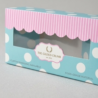 Boîte d'emballage personnalisée en papier kraft écologique et recyclable pour pâtisseries et snacks, boîte cadeau exquise avec fenêtre, impression quadricolore pour produits de boulangerie