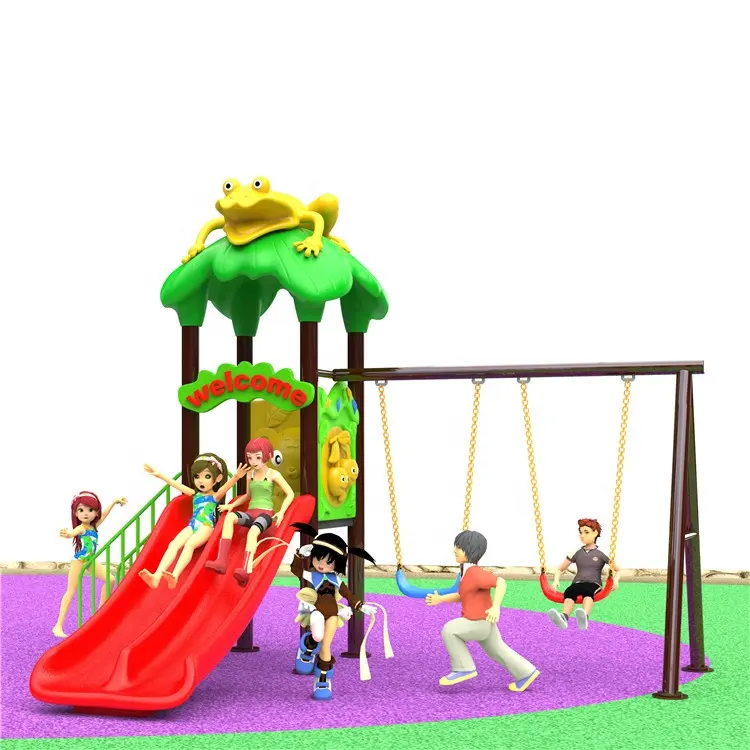 Parque infantil al aire libre para niños, juegos de combinación de escalada y Tobogán, equipo al aire libre