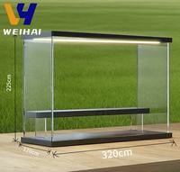 Vitrina Acrílica Antipolvo con Luces LED para PopMart Blind Boxes - Exhibidor Coleccionable Escalonado, Gabinete Sellado para Figuras