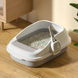[Liens personnalisés] Bac à litière semi-fermé grande taille pour chat, anti-odeur et anti-sable, fournitures pour animaux de compagnie - Product Image 1