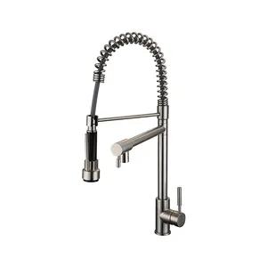 304 Stainless Steel Kitchen Faucet Pull Out Durable Kitchen Sink Faucet Kitchen Sink Mixer Accessories