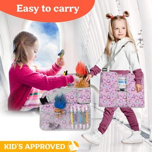Échantillon gratuit, usine BSCI, sac de rangement pliable pour collations pour tout-petits, organisateur de siège auto pour enfants, plateau d'activités pour enfants, plateau de voyage pour enfants - Product Image 5