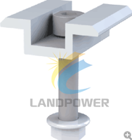 Sistem Pemasangan Rel Surya Landpower Solar Inter Clamp-Aluminium Alloy Anodized untuk Atap & Carport