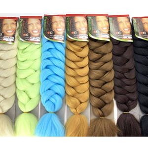 Trenzas Africanas Multicolor al por Mayor, 225g, 82 Pulgadas, 100% Kanekalon Sintético, <span class=keywords><strong>Cabello</strong></span> Pre-estirado para Trenzar, Estilo Weft - Product Image 4