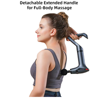 Pistolet de massage sans fil modulaire CYANMED SL-887 avec poignée détachable multifonctionnelle, 4 têtes de massage, batterie au lithium 1500 mAh