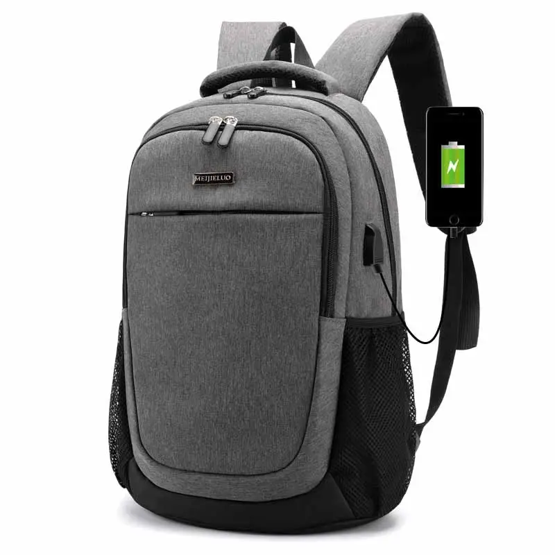 अनुकूलित Multifunctional 15 "लैपटॉप बैग यूएसबी चार्ज यात्रा बैग निविड़ अंधकार स्कूल Backpacks