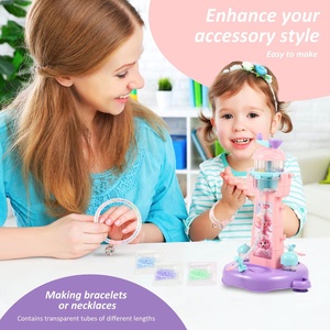 Kits de fabricación de joyas artísticas y artesanales para niños, collar hecho a mano DIY, estación de fabricación de pulseras, cuentas de cristal, máquina para hacer pulseras, juguete - Product Image 6