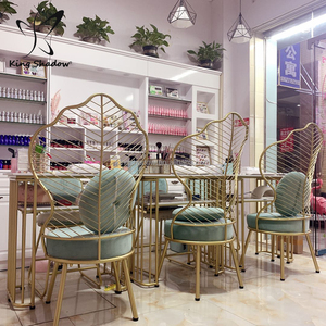 Station <span class=keywords><strong>de</strong></span> manucure <span class=keywords><strong>rose</strong></span> moderne, table et chaises <span class=keywords><strong>de</strong></span> <span class=keywords><strong>bar</strong></span> à ongles avec structure métallique pour salon <span class=keywords><strong>de</strong></span> manucure et usage commercial en centre commercial - Product Image 5