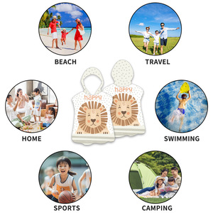 <span class=keywords><strong>Poncho</strong></span> Asciugamano per Bambini con Cappuccio, Morbido, Senza Sabbia, ad Asciugatura Rapida, in Microfibra, per Piscina, Spiaggia ed Estate - Product Image 4