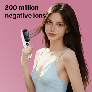 Peigne lisseur sans fil 3 réglages de chaleur Revêtement en kératine Ions négatifs Rechargeable par USB Brosse coiffante portable - Product Image 6