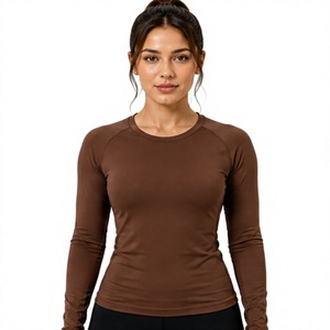 Haut de travail médical respirant et extensible à manches longues pour femme, sous-blouse infirmière, uniforme d'hôpital, vente en gros OEM - Product Image 1