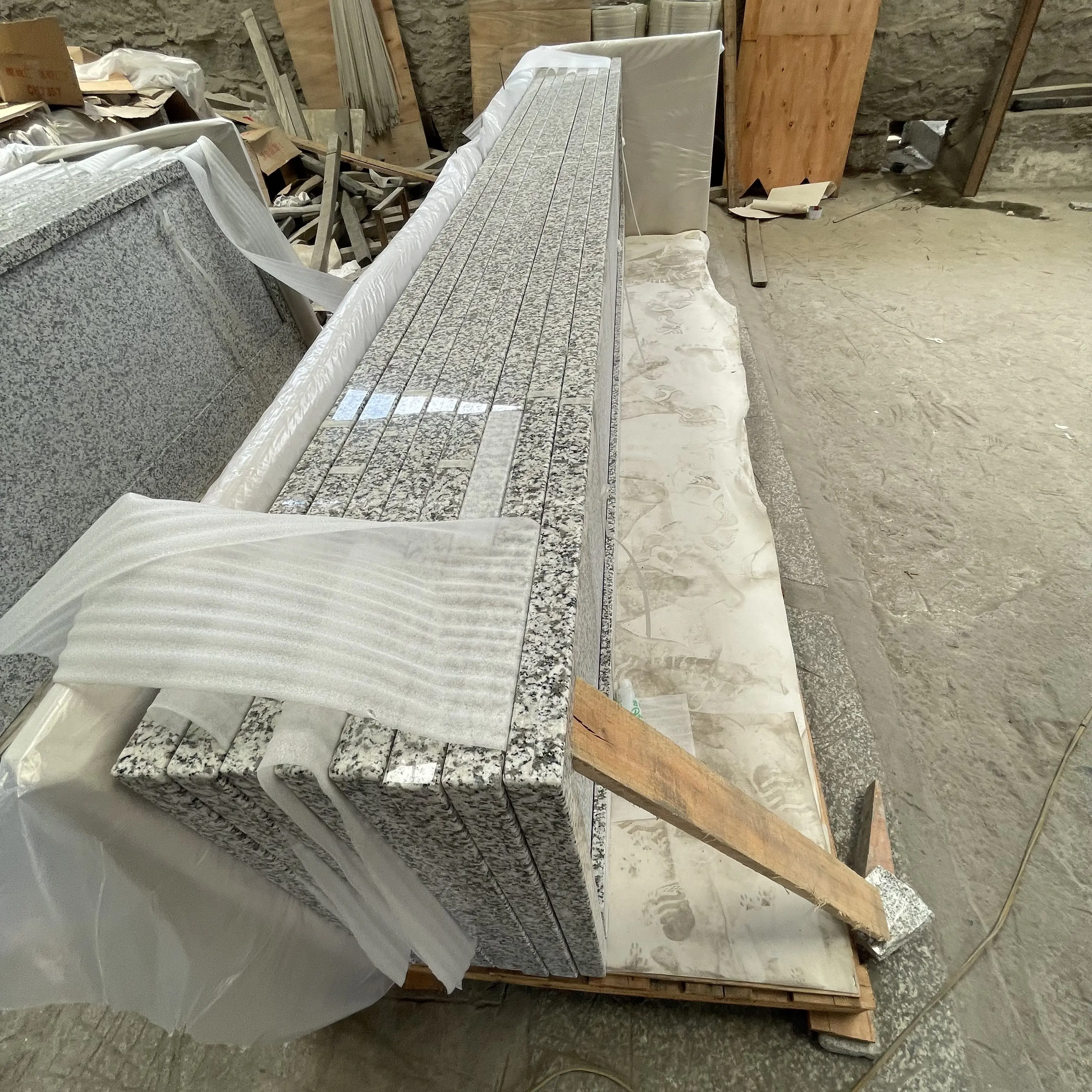 Coon granite Küchentisch Arbeits platte Variety Counter Top Schneiden auf Granit Granit Stein Top Qualität 40 Fuß Platte Weiß
