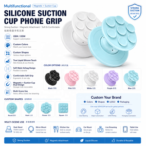 Support de téléphone portable magnétique en silicone liquide amovible OEM, fixation mains libres pour bureau, idéal pour les appels vidéo et les selfies - Product Image 5