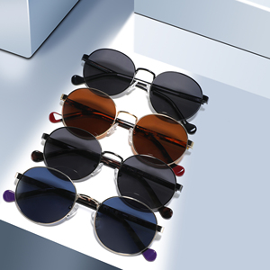 2025 nueva marca de moda marco redondo gafas de sol Unisex polarizado UV400 lentes gafas de sol de alta calidad Retro Vintage gafas de sol - Product Image 1