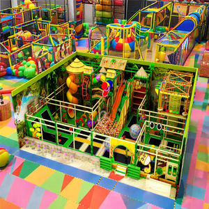 ABAM alta qualidade Jungle-Theme Indoor Playground Equipment apresentando grandes <span class=keywords><strong>slides</strong></span> plásticos para escolas e shopping centers - Product Image 3