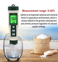 Moniteur de qualité de l'eau HEDAO JQ006, haute précision, 10 en 1, pH-mètre portable, TDS, ORP-mètre pour piscines