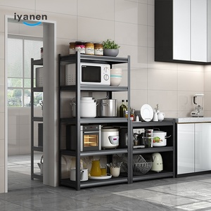 स्वनिर्धारित ग्रीन 4 स्तरीय धातु रैक घर रसोई गोदाम प्रदर्शन भारी शुल्क स्टील भंडारण शेल्फ रैक एचएस कोड - Product Image 3