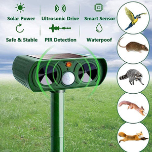 Ahuyentador ultrasónico solar para aves y animales domésticos para patio de granja, repelente ultrasónico solar para animales salvajes de jardín al aire libre - Product Image 4