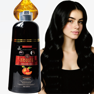 WELLTNO Shampooing Colorant 3-en-1 Sans Ammoniaque Brun Foncé pour Couvrir les <span class=keywords><strong>Cheveux</strong></span> Gris et Blancs, Teinture Noire pour <span class=keywords><strong>Cheveux</strong></span> Gris - Product Image 3